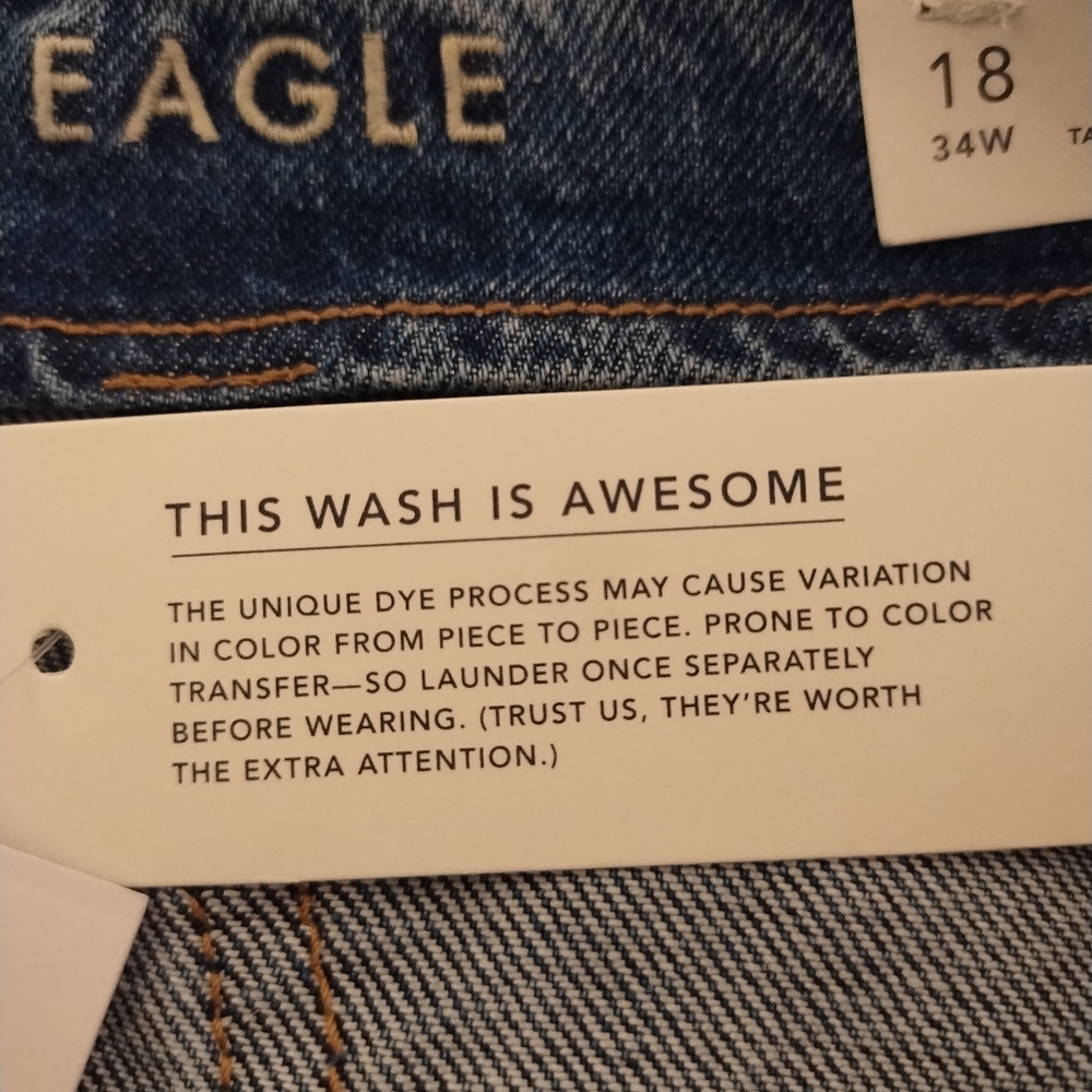 American Eagle Low-Rise A-Line Stretch Denim Skirt Size 18 - 34 W - NWT - Picture 12 of 16